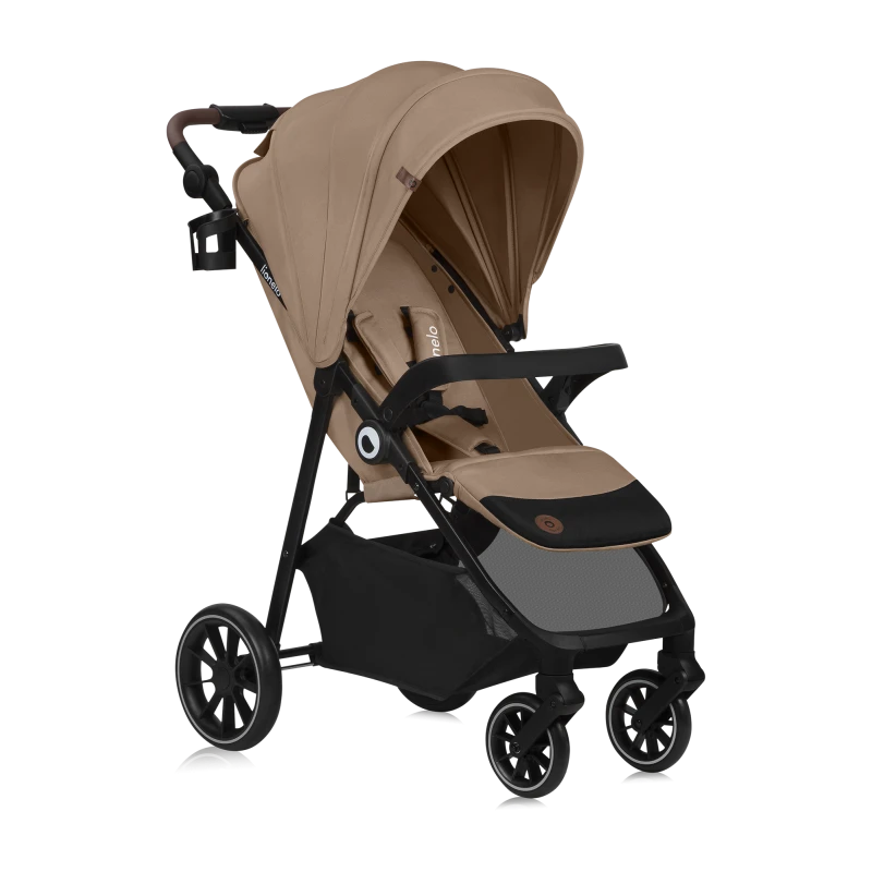 Wózek spacerowy od narodzin, składanie jedną ręką, do 22 kg - Emma One Beige Sand - Lionelo