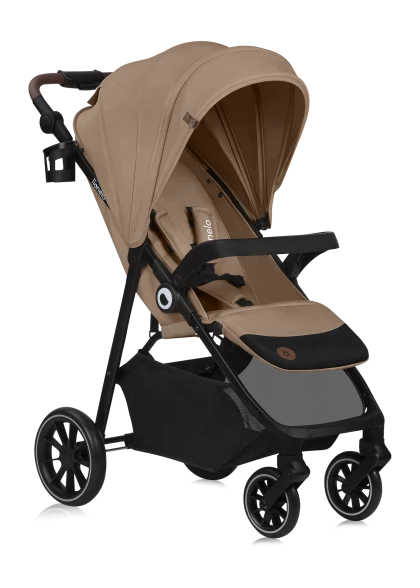 Wózek spacerowy od narodzin, składanie jedną ręką, do 22 kg - Emma One Beige Sand - Lionelo