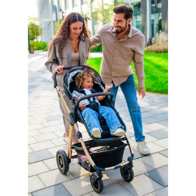 Lionelo Amber 2w1 Black Onyx — Wózek wielofunkcyjny | Opinie i cena