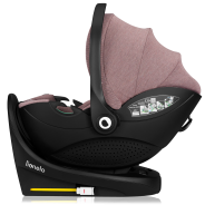 Lionelo Moxie i-Size Set Pink Mauve — Fotelik samochodowy z bazą ISOFIX