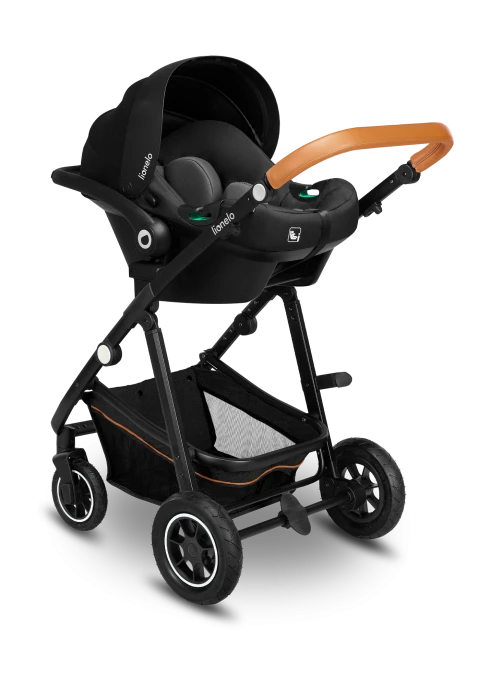 Wózek 2w1, gondola i spacerówka, pompowane koła - Amber Grey Graphite - Lionelo