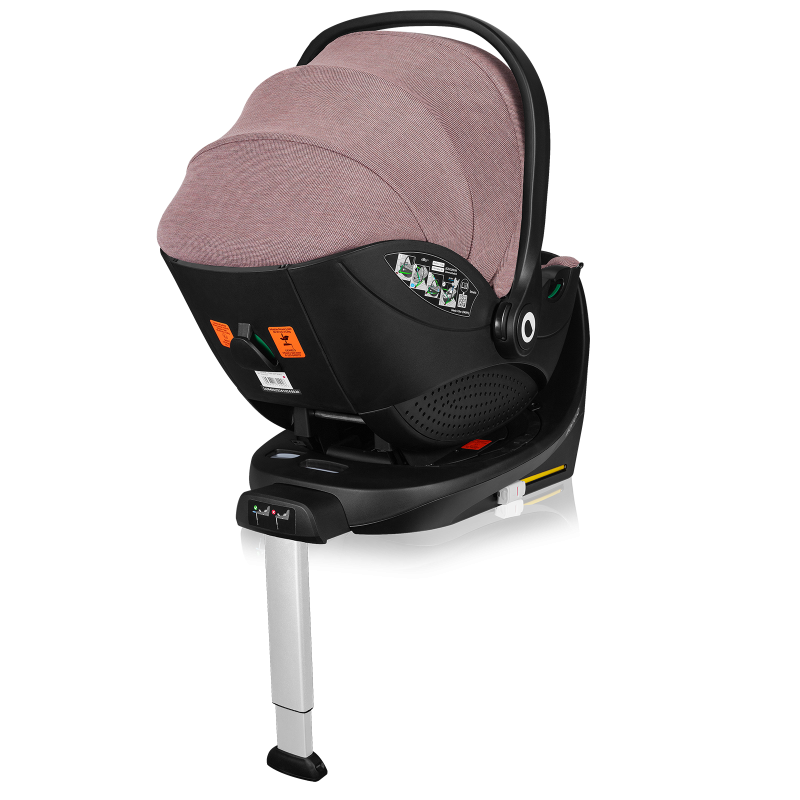 Lionelo Moxie i-Size Set Pink Mauve — Fotelik samochodowy z bazą ISOFIX