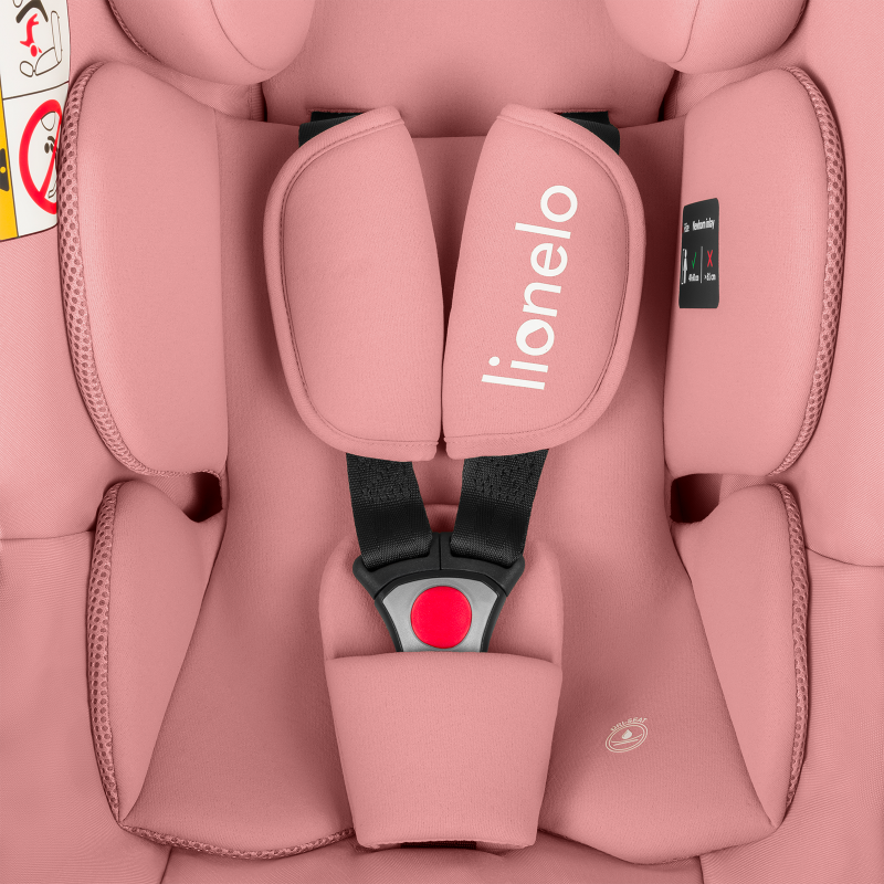Lionelo Astrid i-Size Set Pink Coral — Fotelik samochodowy z bazą ISOFIX