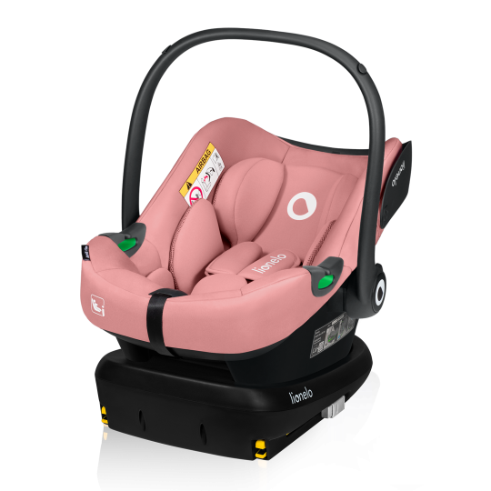 Lionelo Astrid i-Size Set Pink Coral — Fotelik samochodowy z bazą ISOFIX