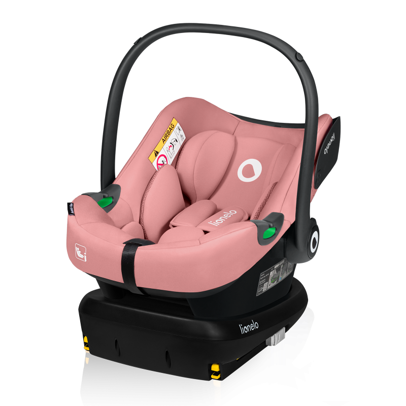 Lionelo Astrid i-Size Set Pink Coral — Fotelik samochodowy z bazą ISOFIX