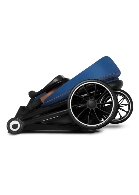 Wózek 2w1, gondola + spacerówka, od narodzin - Mika Blue Navy - Lionelo