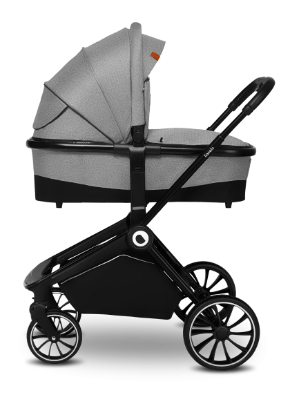 Wózek 2w1, gondola + spacerówka, od narodzin - Mika Grey Stone - Lionelo