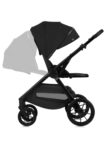 Wózek 2w1, koła all-terrain, gondola XXL - Layla Black Onyx - Lionelo
