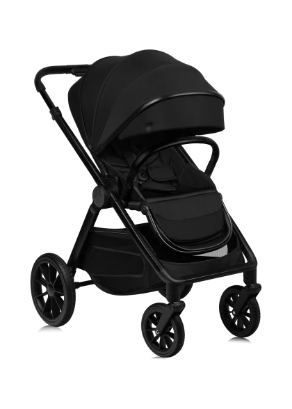 Wózek 2w1, koła all-terrain, gondola XXL - Layla Black Onyx - Lionelo