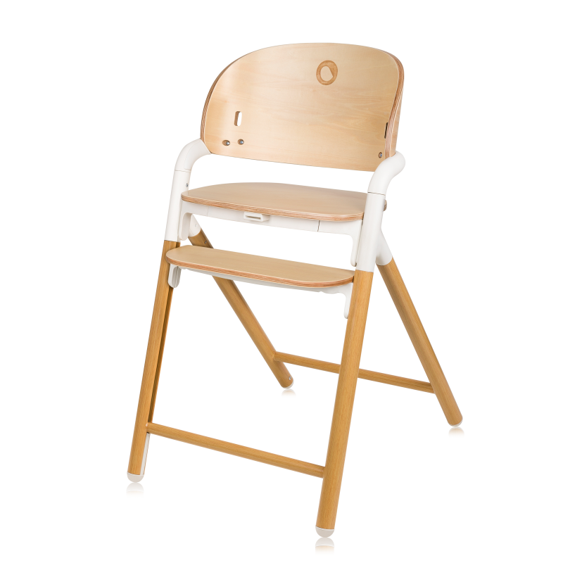 Lionelo Celia White Natural Wood — Wielofunkcyjne krzesełko do karmienia