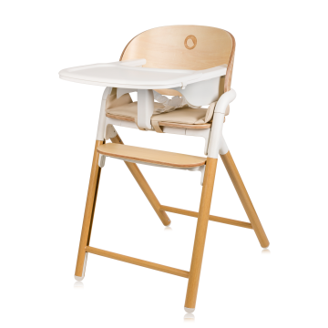 Lionelo Celia White Natural Wood — Wielofunkcyjne krzesełko do karmienia