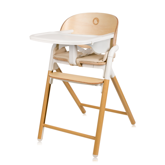 Lionelo Celia White Natural Wood — Wielofunkcyjne krzesełko do karmienia
