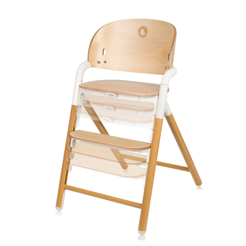 Lionelo Celia White Natural Wood — Wielofunkcyjne krzesełko do karmienia