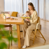 Lionelo Celia White Natural Wood — Wielofunkcyjne krzesełko do karmienia