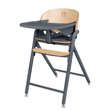 Lionelo Celia Grey Wood — Wielofunkcyjne krzesełko do karmienia