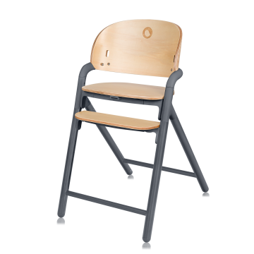 Lionelo Celia Grey Wood — Wielofunkcyjne krzesełko do karmienia