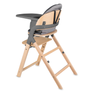 Lionelo Megan Grey Wood— Krzesełko do karmienia