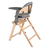 Lionelo Megan Grey Wood— Krzesełko do karmienia