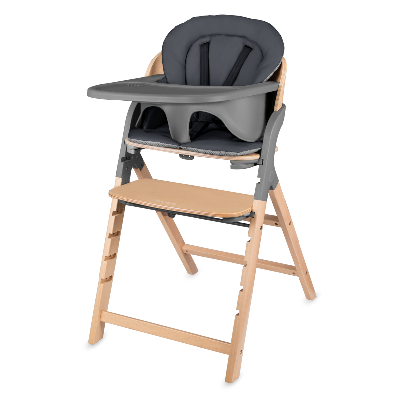 Lionelo Megan Grey Wood— Krzesełko do karmienia