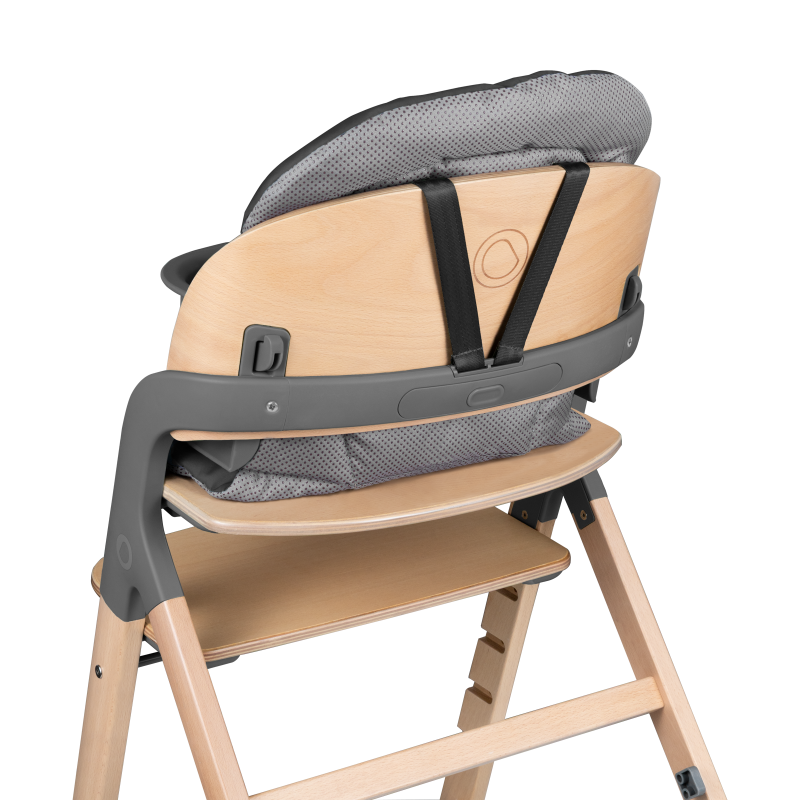 Lionelo Megan Grey Wood— Krzesełko do karmienia