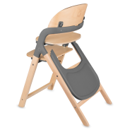 Lionelo Megan Grey Wood— Krzesełko do karmienia