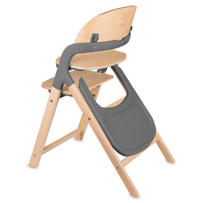 Lionelo Megan Grey Wood— Krzesełko do karmienia