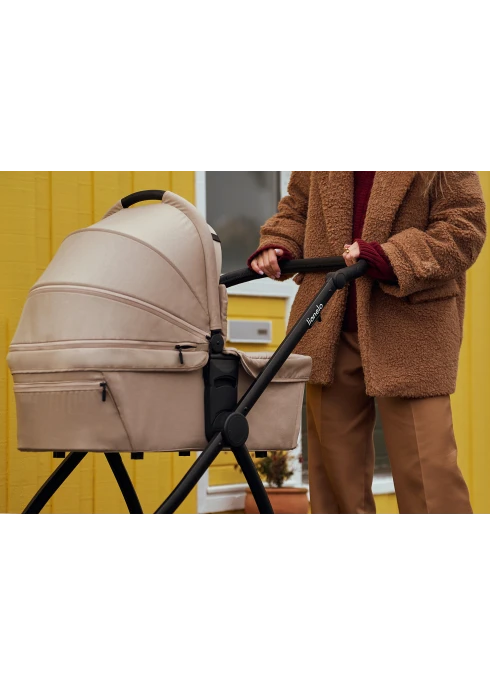 Wózek 2w1, gondola-nosidełko, koła all-terrain - Meril Beige Sand - Lionelo