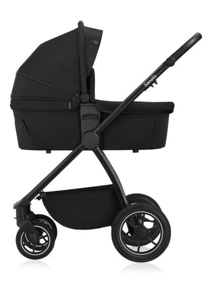 Wózek 2w1, gondola-nosidełko, koła all-terrain - Meril Black Onyx - Lionelo