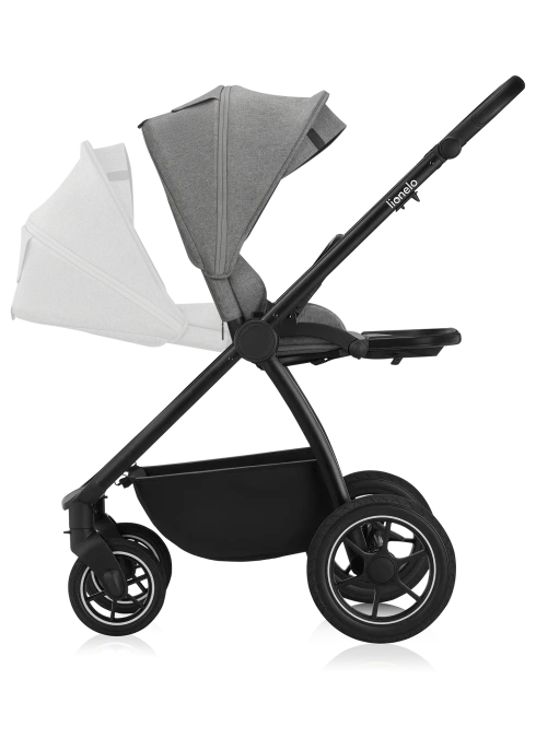 Wózek 2w1, gondola-nosidełko, koła all-terrain - Meril Grey Stone - Lionelo