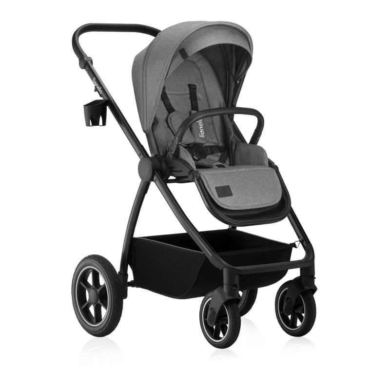 Wózek 2w1, gondola-nosidełko, koła all-terrain - Meril Grey Stone - Lionelo