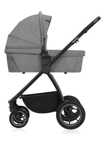 Wózek 2w1, gondola-nosidełko, koła all-terrain - Meril Grey Stone - Lionelo