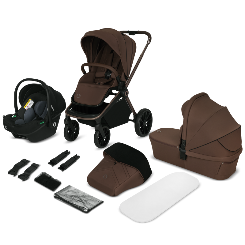 Lionelo Mika Plus 2w1 Mocha Mouse — Wózek Wielofunkcyjny