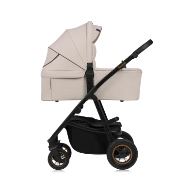Lionelo Amber Plus 3 w 1 Beige Sand — Wózek wielofunkcyjny z fotelikiem