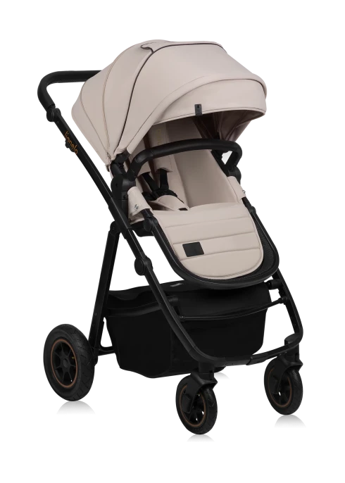Lionelo Amber Plus 3 w 1 Beige Sand — Wózek wielofunkcyjny z fotelikiem