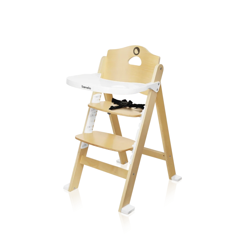 Lionelo Floris White Natural — krzesełko do karmienia