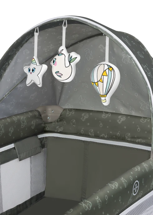 Łóżeczko turystyczne Sven Plus Beige Olive - Lionelo