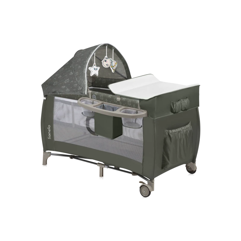 Łóżeczko turystyczne Sven Plus Beige Olive - Lionelo