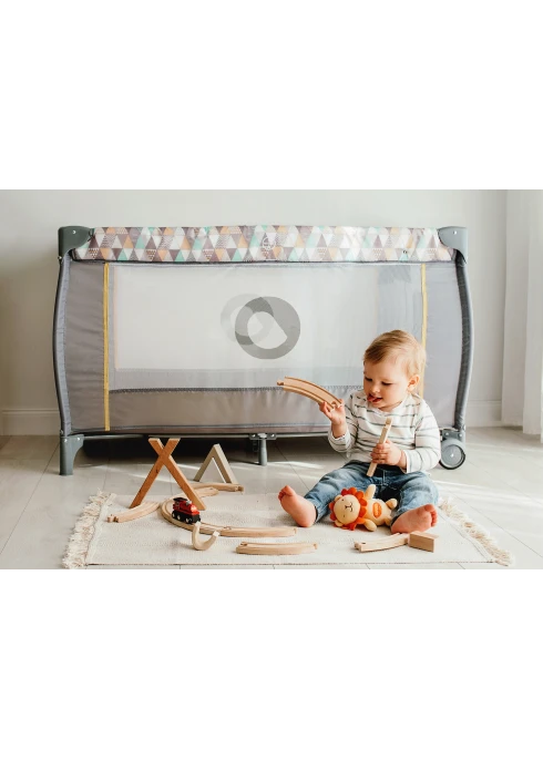 Łóżeczko turystyczne Sven Plus Grey Concrete - Lionelo