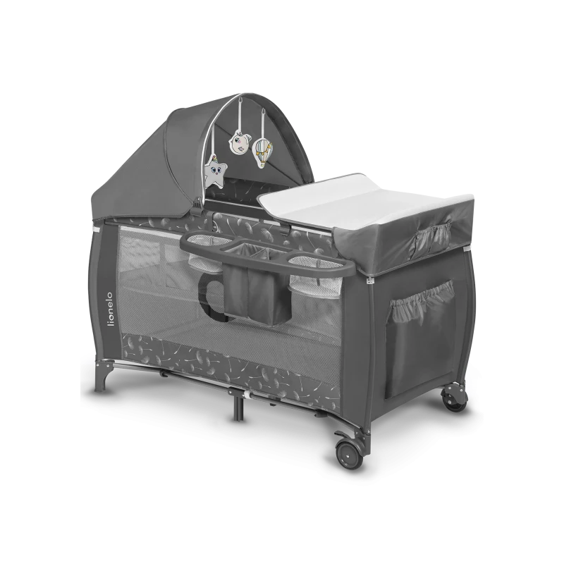 Łóżeczko turystyczne Sven Plus Grey Concrete - Lionelo