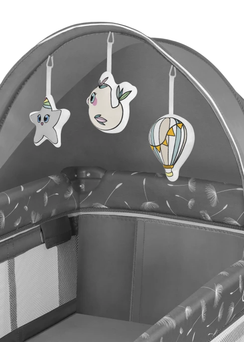 Łóżeczko turystyczne Sven Plus Grey Concrete - Lionelo