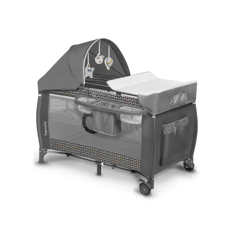 Łóżeczko turystyczne Sven Plus Grey Scandi - Lionelo