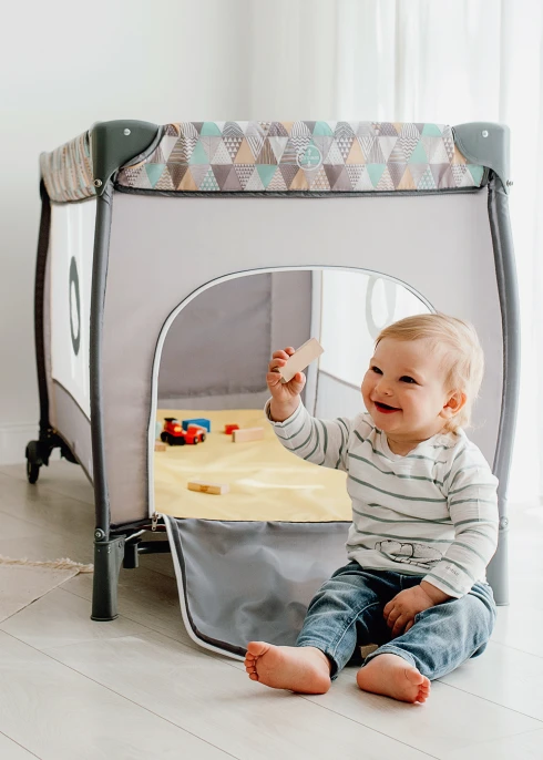 Łóżeczko turystyczne Sven Plus Grey Scandi - Lionelo