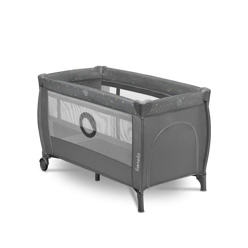 Łóżeczko turystyczne Stefi Plus Grey Multicolor - Lionelo