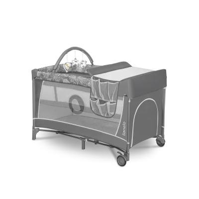 Łóżeczko turystyczne Flower Grey Stone - Lionelo