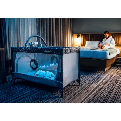 Łóżeczko turystyczne Flower Grey Stone - Lionelo