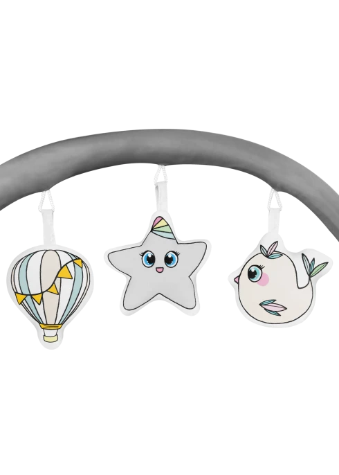 Łóżeczko turystyczne Flower Grey Scandi - Lionelo