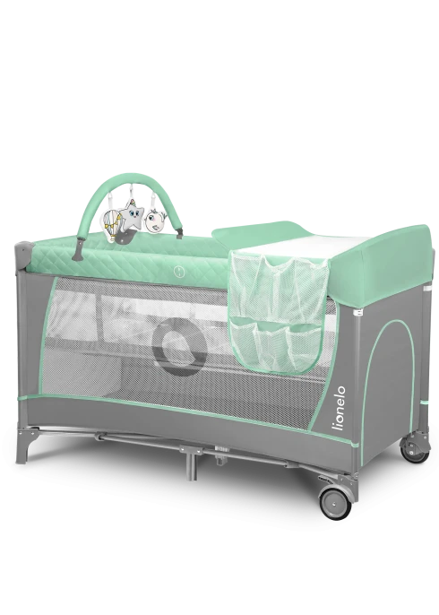 Łóżeczko turystyczne Flower Turquoise - Lionelo