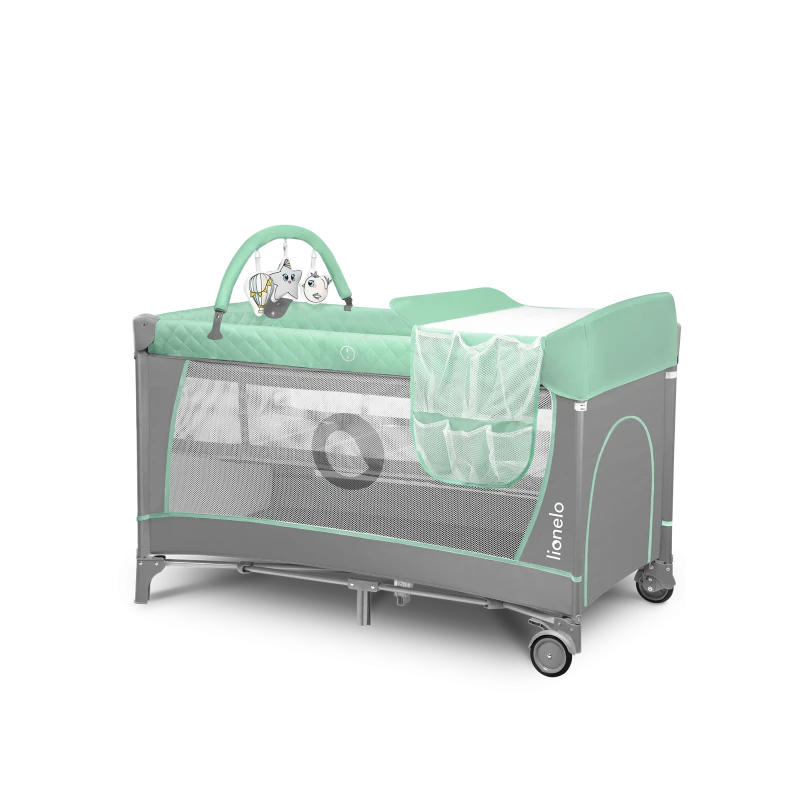 Łóżeczko turystyczne Flower Turquoise - Lionelo