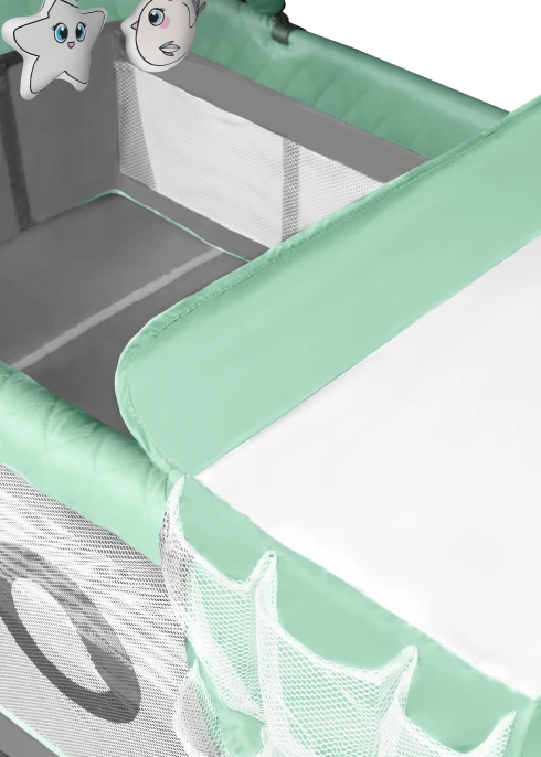 Łóżeczko turystyczne Flower Turquoise - Lionelo