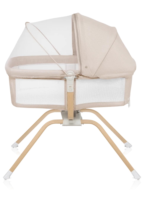 lionelo Malin Evo Beige Natural — Łóżeczko z funkcją kołyski | Opinie i cena